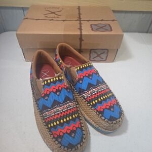 Twisted X Boots Women's Casual Loafers Weave Blue Multi Size 7.5 Med New in Box
